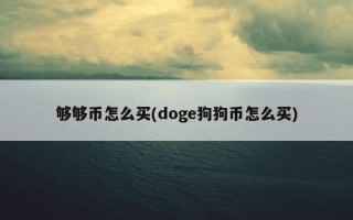 够够币怎么买(doge狗狗币怎么买)