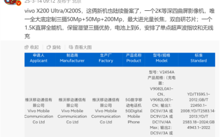 新一代全能旗舰！曝vivo X200S将改用直屏：无线充电和超声波指纹全都安排上