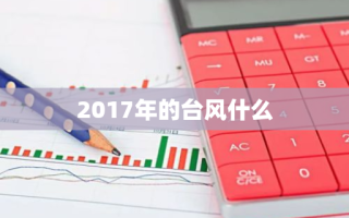 2017年的台风什么