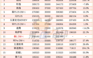 2024年度中国最畅销车TOP50