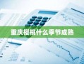 重庆樱桃什么季节成熟