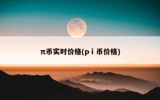 π币实时价格(pⅰ币价格)