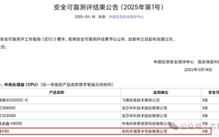 华为自研PC处理器来了：麒麟X90获安全可靠II级认证