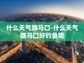 什么天气路马口-什么天气路马口好钓鱼呢