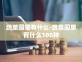 蔬菜园里有什么-蔬菜园里有什么100种