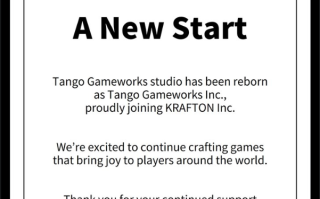 Tango Gameworks工作室成为韩国游戏公司KRAFTON的一员