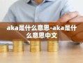 aka是什么意思-aka是什么意思中文