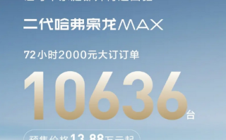 全系Hi4四驱+高阶智驾！二代哈弗枭龙MAX 72小时大订突破10636台