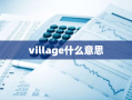 village什么意思