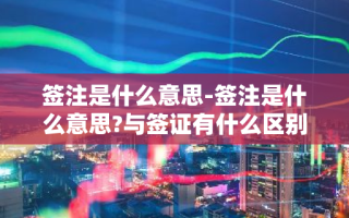 签注是什么意思-签注是什么意思?与签证有什么区别?