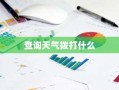 查询天气拨打什么