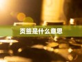 页签是什么意思