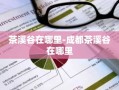 茶溪谷在哪里-成都茶溪谷在哪里