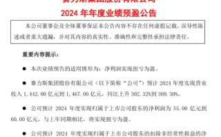 EV晨报 | 赛力斯：预计2024年营收1442亿至1467亿，净利润55亿至60亿，新能源车销量达42.69万；比亚迪2024年纯电动汽车产量首超特斯拉