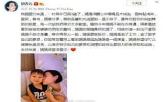 胡杏儿隔空为大儿子庆生 胡杏儿儿子几岁了叫什么名字