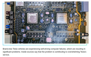 曝美国特斯拉自动驾驶电脑大面积故障：摄像头校准引发短路