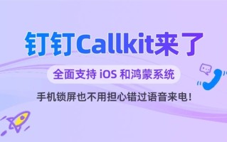 全面支持iOS、鸿蒙！钉钉Callkit功能官宣上线：锁屏直接通话