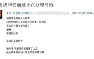 曝陈思诚佟丽娅去年1月签离婚协议 为事业没领证