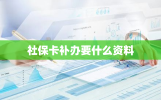 社保卡补办要什么资料