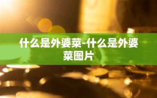 什么是外婆菜-什么是外婆菜图片
