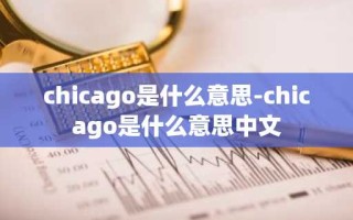 chicago是什么意思-chicago是什么意思中文