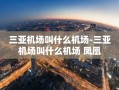 三亚机场叫什么机场-三亚机场叫什么机场 凤凰