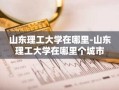 山东理工大学在哪里-山东理工大学在哪里个城市