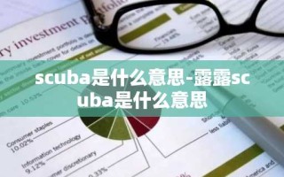 scuba是什么意思-露露scuba是什么意思