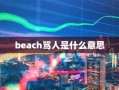 beach骂人是什么意思