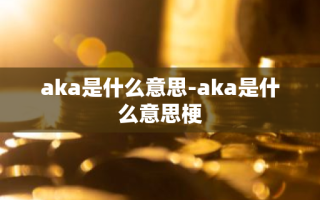 aka是什么意思-aka是什么意思梗