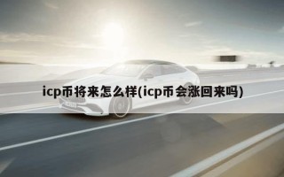 icp币将来怎么样(icp币会涨回来吗)