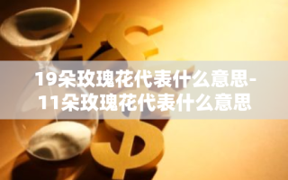 19朵玫瑰花代表什么意思-11朵玫瑰花代表什么意思