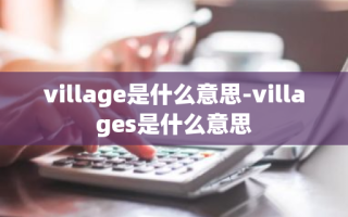 village是什么意思-villages是什么意思