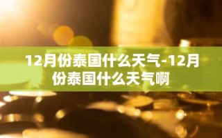 12月份泰国什么天气-12月份泰国什么天气啊