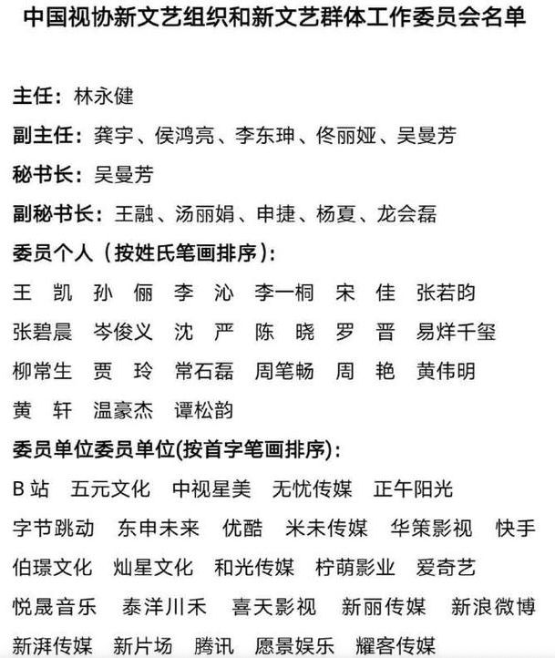 首批中视协双新委员会名单公布 王凯谭松韵等在列-第1张图片-芙蓉之城