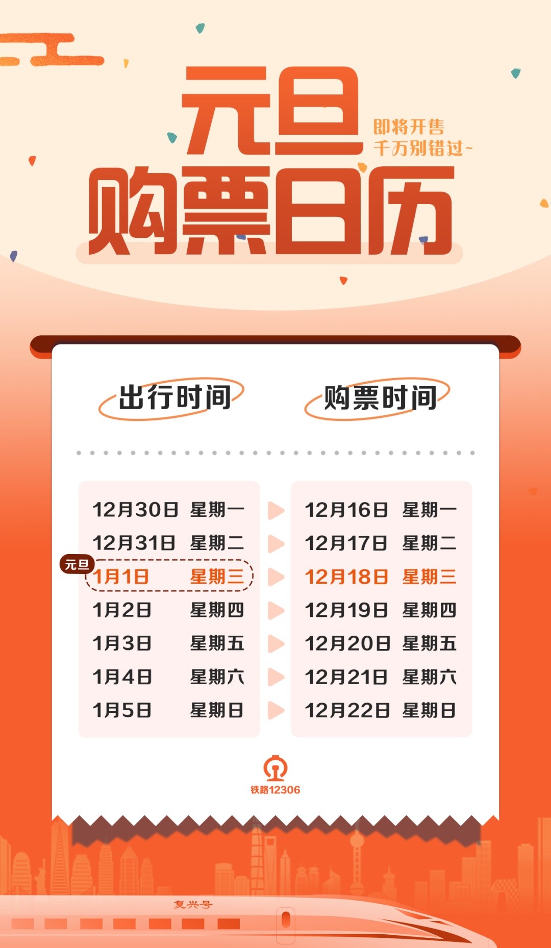 2025年春运火车票预售时间表公布 1月14日开始-第1张图片-芙蓉之城