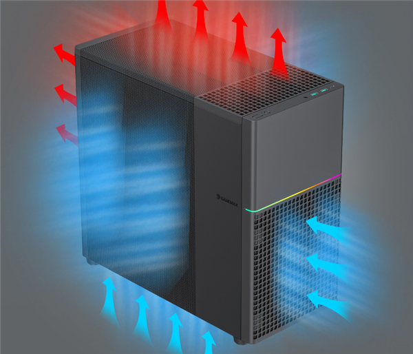 游戏帝国推出P31机箱：MESH网孔面板设计 预装120mm风扇-第2张图片-芙蓉之城