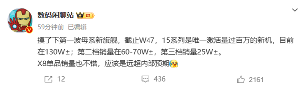 4499元起涨价也好卖！曝小米15系列激活量超130万：唯一破百万的新旗舰-第1张图片-芙蓉之城