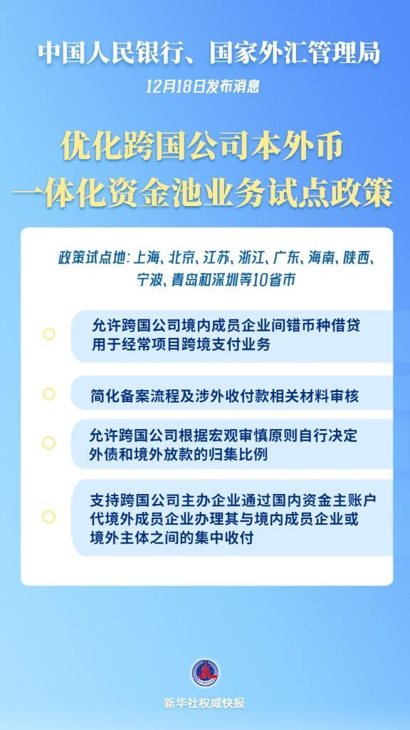 跨国公司本外币一体化资金池业务试点政策再优化-第1张图片-芙蓉之城