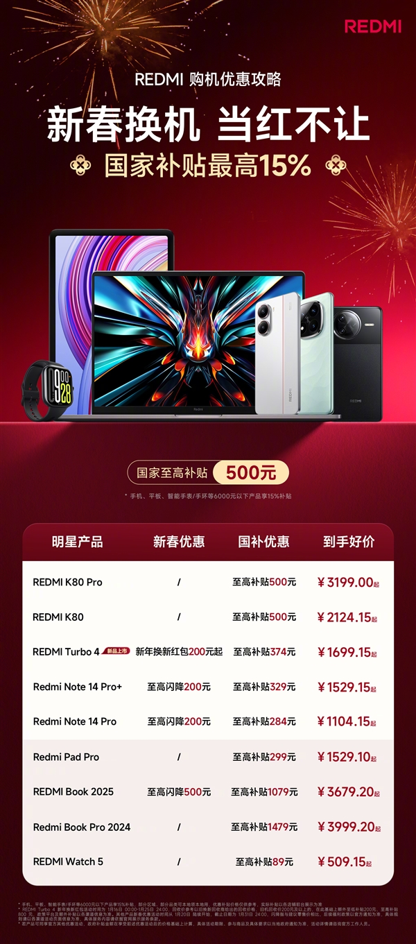 2025手机数码国补正式开启！REDMI全系参与：Turbo 4仅1699元起-第2张图片-芙蓉之城