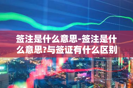 签注是什么意思-签注是什么意思?与签证有什么区别?-第1张图片-芙蓉之城