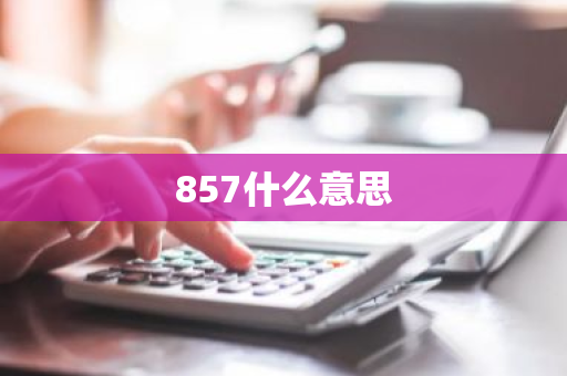 857什么意思-第1张图片-芙蓉之城
