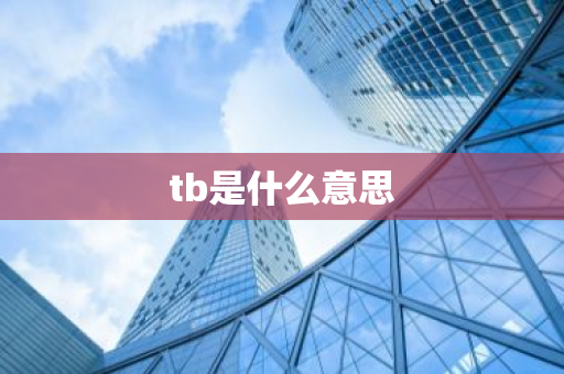 tb是什么意思-第1张图片-芙蓉之城