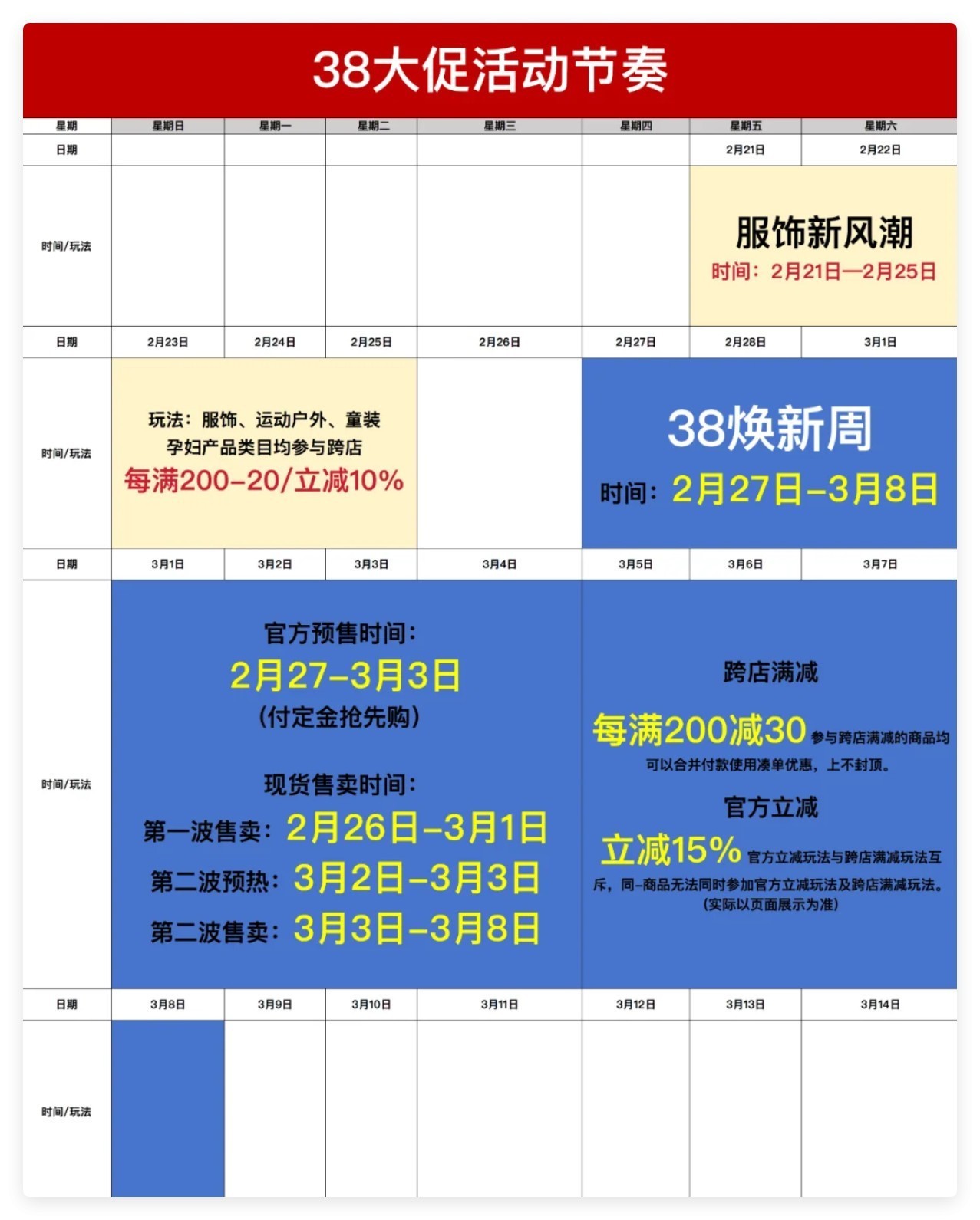 2025淘宝京东38节活动什么时候几号开始？三八节时间表和满减规则！-第1张图片-芙蓉之城