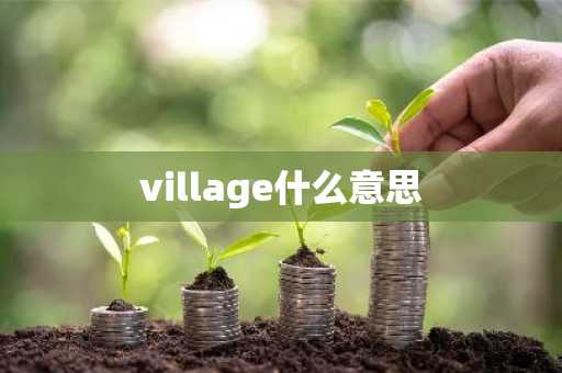 village什么意思-第1张图片-芙蓉之城