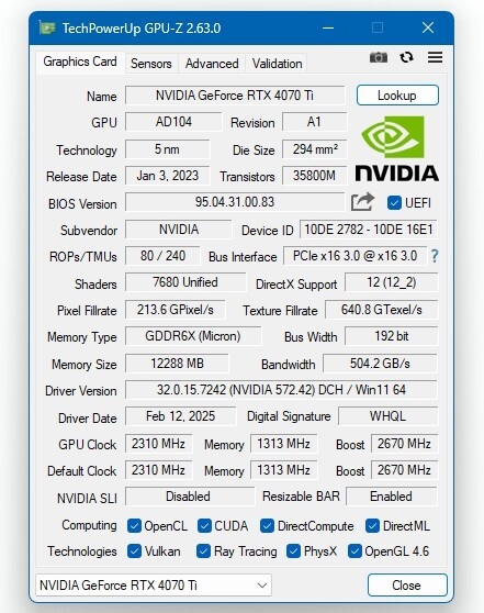 GPU-Z 2.63发布：支持四大新卡 提前迎接AMD RX 9070系列-第1张图片-芙蓉之城