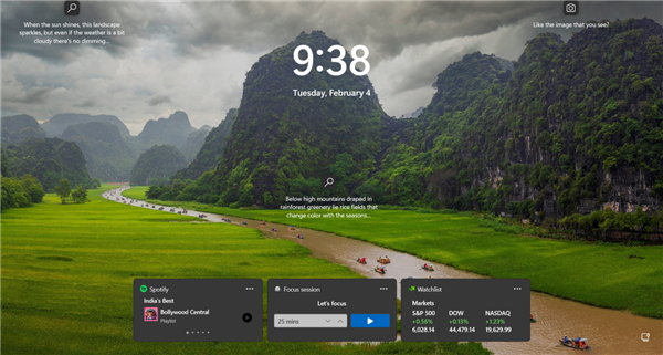 微软Windows 11锁屏界面将迎全新改版！可自定义小组件等-第6张图片-芙蓉之城
