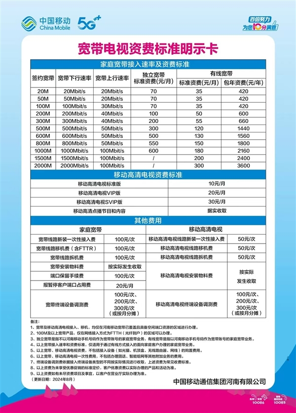 河南移动下线宽带拆机费优惠：销户后拆机100元 含路由器断电等服务-第2张图片-芙蓉之城