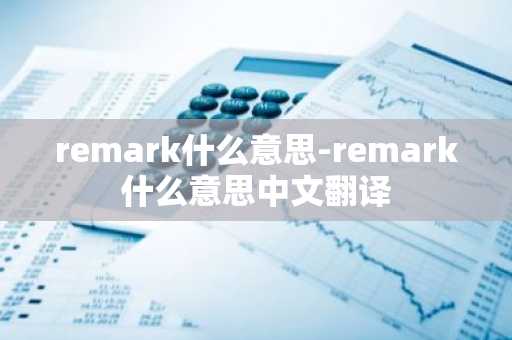 remark什么意思-remark什么意思中文翻译-第1张图片-芙蓉之城