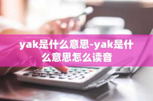 yak是什么意思-yak是什么意思怎么读音-第1张图片-芙蓉之城